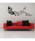 Flying butterfly, decorative lounge SVG vector file.