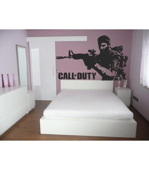 Soldier Call of Duty, game fans decorative wall sticker.