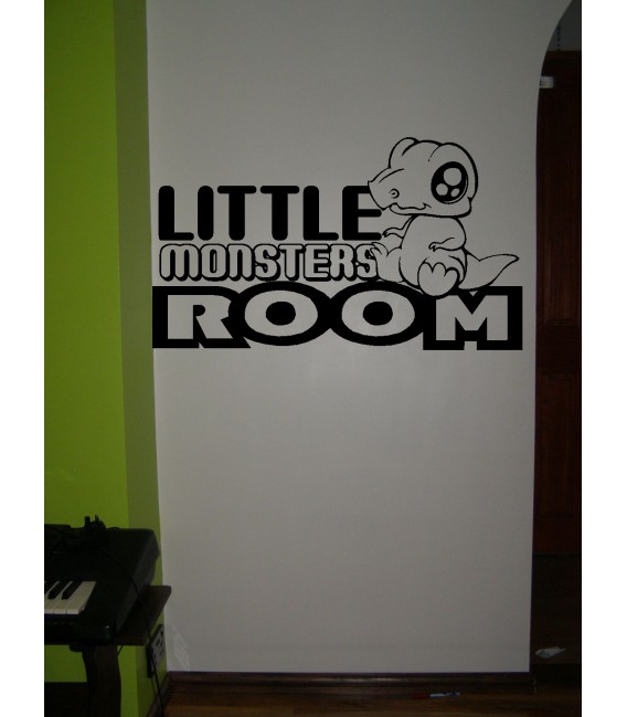 Little monsters room kids bedroom vinyl wall sticker, bedroom door sticker.