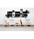 Loving caring sharing quote living room wall sticker.