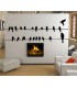 Birds on a line wall sticker decorative for living room.