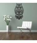 Owl night predator as bedroom wall sticker.