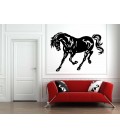 Horse silhouette, animal vinyl wall art sticker.