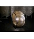 Wooden sphere table lamp.
