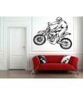 Off-road motorbike and motorcyclist wall sticker.