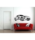 Sport car wall decal, boys bedroom SVG vector file.