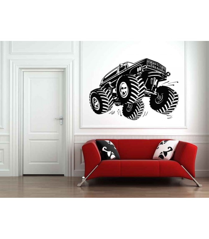 Monster Truck As Wall Decal Boys Bedroom Giant Art Sticker - Monster Jam Giant Wall Decals