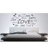 Love word and heart romantic wall art sticker, bedroom wall decals.