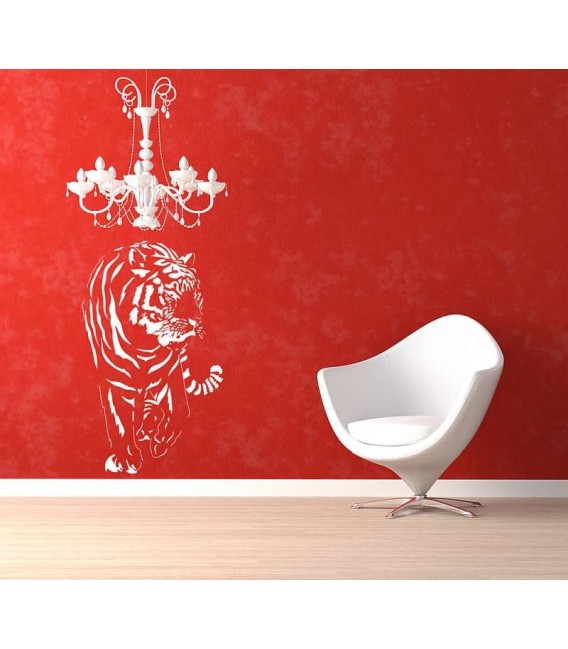 Tiger decorative wall art sticker, tiger wall decal.