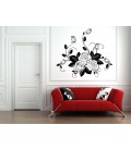 Rose flower wall sticker for house decoration.