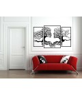 The kissing faces landscape lounge wall sticker.