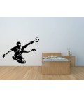 Personalised football player as bedroom wall sticker.