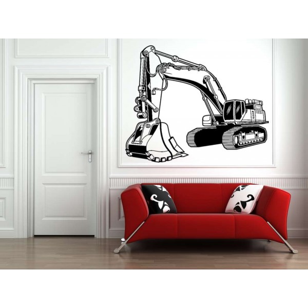 Digger wall sticker for bedroom wall decoration.